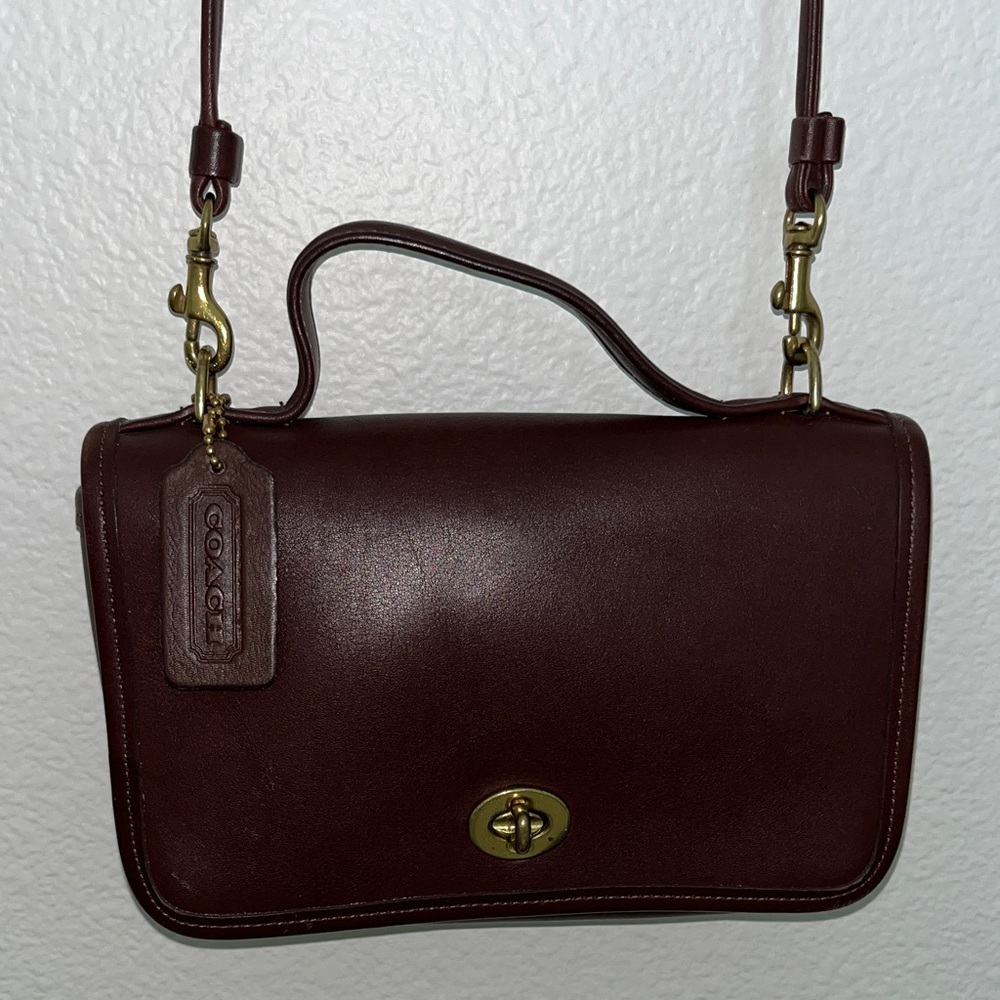 Coach Dark Brown Leather Crossbody Bag